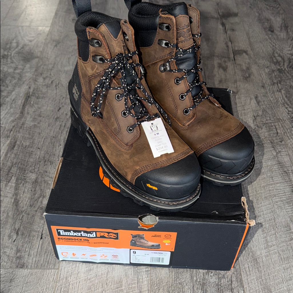 Nwt Timberland Pro Men's Dark Brown Safety Boots